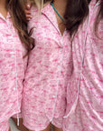 Pink Champagne - Short Bamboo Pajama Set - My Pampered Life Seattle