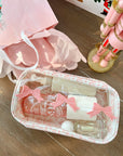 3 Bows Medium - Pink Toile