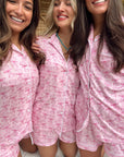 Pink Champagne - Short Bamboo Pajama Set - My Pampered Life Seattle