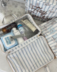 Western Blues Striped - Clear Coat Toiletry Case