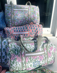 Quilted Block-Print Duffel Bag - My Pampered Life Seattle