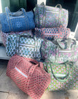 Quilted Block-Print Duffel Bag - My Pampered Life Seattle