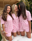 Pink Champagne - Short Bamboo Pajama Set - My Pampered Life Seattle