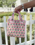 Quilted Block-Print Mini Tote Bag - My Pampered Life Seattle