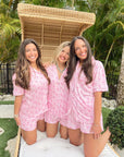 Pink Champagne - Short Bamboo Pajama Set - My Pampered Life Seattle