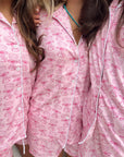 Pink Champagne - Short Bamboo Pajama Set - My Pampered Life Seattle