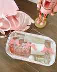 3 Bows Medium - Pink Toile