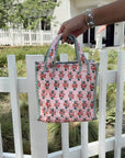 Quilted Block-Print Mini Tote Bag - My Pampered Life Seattle