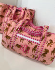 Quilted Block-Print Duffel Bag - My Pampered Life Seattle