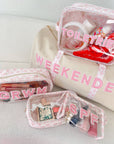 Weekender Oversized Canvas Duffel - Pink Toile - My Pampered Life Seattle