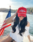 Living the American Dream - Red and Navy Vintage Trucker Hat - My Pampered Life Seattle