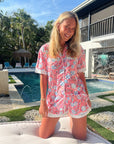 Pink Beach - Short Sleeve Pajama Set - My Pampered Life Seattle