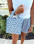 Quilted Block-Print Mini Tote Bag - My Pampered Life Seattle