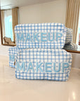 Makeup - Blue Trellis Nylon Large Bag - My Pampered Life Seattle