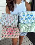 Quilted Block-Print Makeup Bag - My Pampered Life Seattle