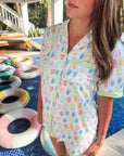 Bikinis - Short Sleeve Pajama Set - My Pampered Life Seattle