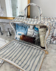 Western Blues Striped - Clear Coat Toiletry Case