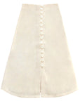 ULURU Button-down Skirt In Off-white