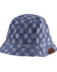 Checkered Pattern Terry Cloth C.C Bucket Hat KB004