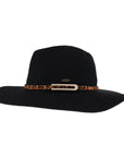 Knit Leopard Buckle Band C.C Panama Hat KP011