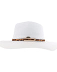Knit Leopard Buckle Band C.C Panama Hat KP011