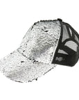 Sequin Mesh Back High Ponytail CC Ball Cap BT723