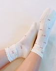 Vintage Floral Patterned Socks Set Of 2