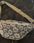 Vintage Floral Wide-Strap Sling Bag