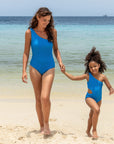 Womens Marine Blue One Shoulder Swimsuit - My Pampered Life Seattle