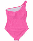 Womens Bubblegum Bloom One Shoulder Swimsuit - My Pampered Life Seattle