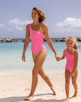 Womens Bubblegum Bloom One Shoulder Swimsuit - My Pampered Life Seattle
