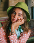 WATU Seaside Cotton Bucket Hat in Lime Green - My Pampered Life Seattle