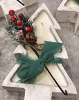 Christmas Tree Candle | Wood Bowl