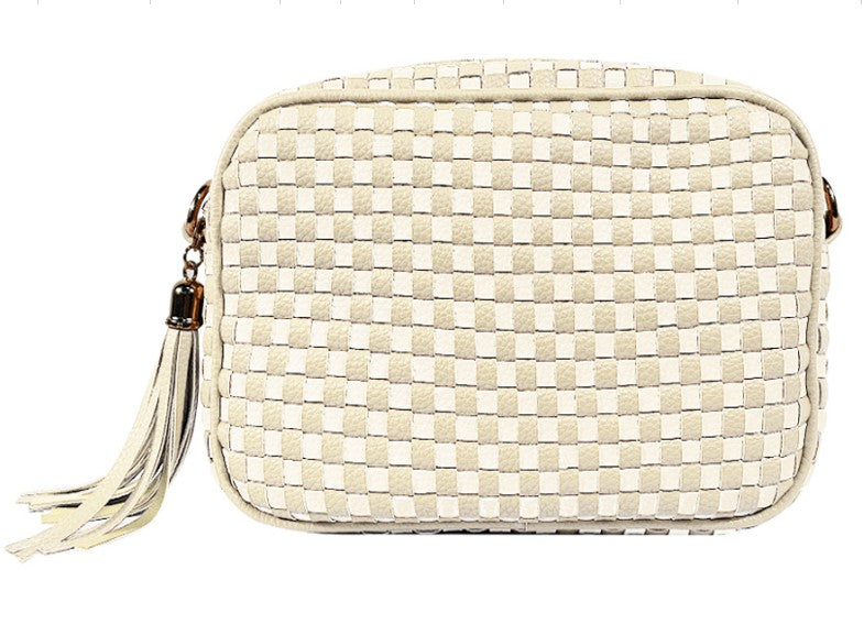 Woven Willow Camera Crossbody Bag