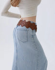 Vintage Leaf Studded Western Belt
