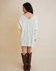 Cable Knit Open Front Cardigan