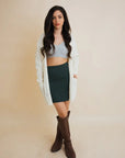 Cable Knit Open Front Cardigan