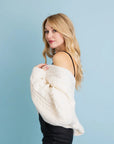 Chunky Cable Knit Cropped Cardigan