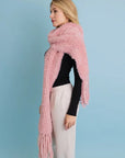 Bouclé Fringe Blanket Scarf