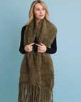 Bouclé Fringe Blanket Scarf