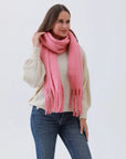 Classic Oversized Tassel Knit Scarf