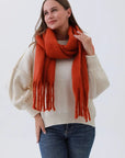 Classic Oversized Tassel Knit Scarf