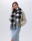 Classic Plaid Fringe Scarf