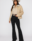 GJG Denim Vegas Glam Rhinestone Bell Bottom Jeans — Black