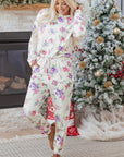 Floral Pullover and Drawstring Lounge Set