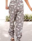 Western Cactus Cowgirl Drawstring Jogger Pants