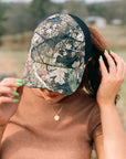 C.C MOSSY OAK Mini Break-Up Camouflage Mesh Back Ball Cap BA936