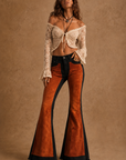 GJG Denim Velvet Riot Bell Bottom Jeans — Black & Copper