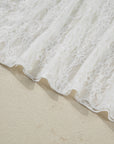 Floral Sheer Lace Flowy Maxi Skirt