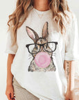 BUBBLE GUM BUNNY WITH GLASSES Graphic T-Shirt